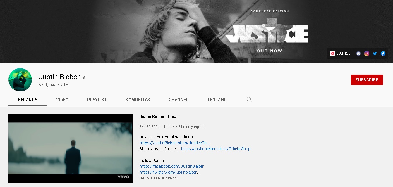 Justin Bieber Official Youtube Channel (Music, Audio, Lyrics, Karaoke) Videos