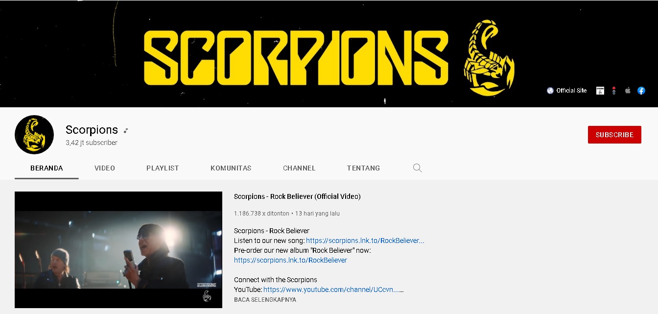 Scorpions Official Youtube Channel (Music, Audio, Lyrics, Karaoke) Videos