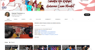 channel youtube resmi pak gubernur jawa tengah Ganjar Pranowo